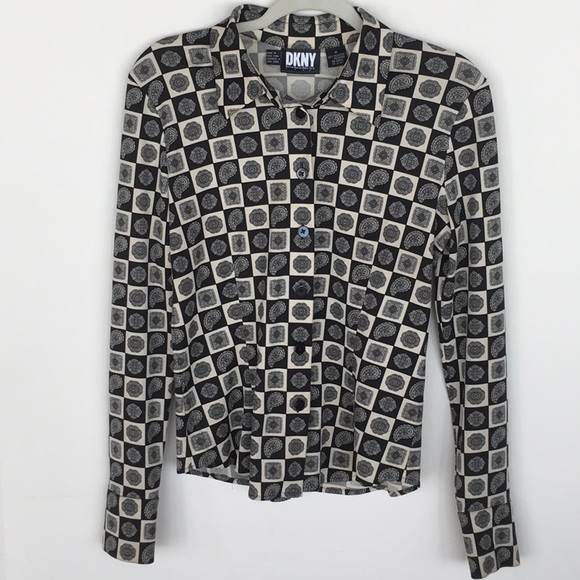 DKNY Button Down Top - Picture 1 of 4